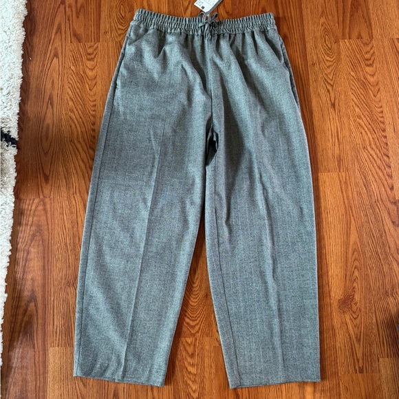Zara Barrel Fit Elastic Waistband Pants - Picture 3 of 6